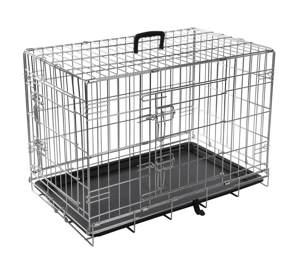 Flamingo Wire Cage Keo Silver 2 двери клетка для собак M 77х47х54 см (1030063)